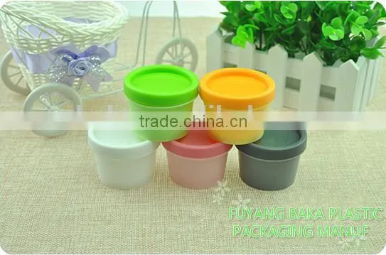 50g Yellow Plastic PP Hair Mask Straight Barrel Cups Frosted Jar and Cap