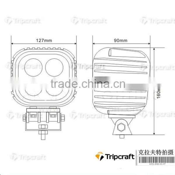 Big Discount! Square 40W 10-30V DC Led Driving Lights 3400lm on Sale photo-2