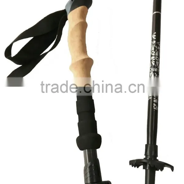 Five Sections Alumium 7075 Long EVA Telescopic Trekking Nordic Folding Walking Pole photo-4