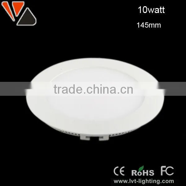 145mm led round flat panel light 10w led panel light