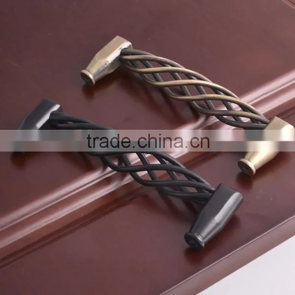 European Luxury Style Zinc Alloy Furniture Cabinet Black Handle Fancy New Design Cabinet Drawer Bronze Birdcage Pull Knob 160mm photo-2