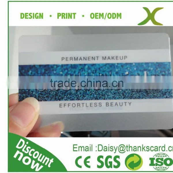 Free Design~~!! Best Material PVC Transparent Gift Card/ Plastic Clear Card/ Clear Matte Transparent Card photo-2