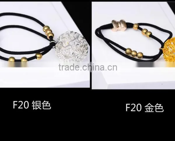 Popular Elastic Hair Bands Ties Ponytail Hair Holder Hair Rope Round Shape F20 photo-3