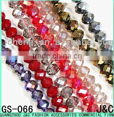 8mm All Kinds of Color Flat Shaped Glass Beads