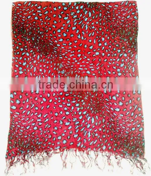 100% Wool Animal Print Scarves & Shawl