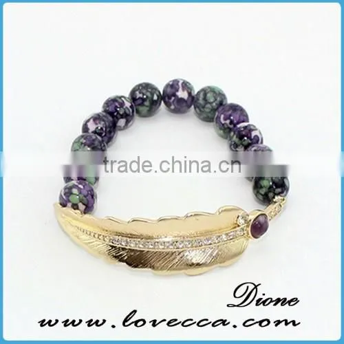 Graceful Colored Stone Bead Beaded Bracelet Gemstone Beads Bracelet photo-2