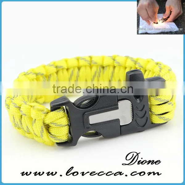 Custom Flint And Firestarter Military Braided Paracord Bracelet With Logo photo-3