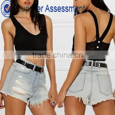 China Guangzhou OEM Service Silk Fabric Women Wholesale High Waist Shorts photo-5