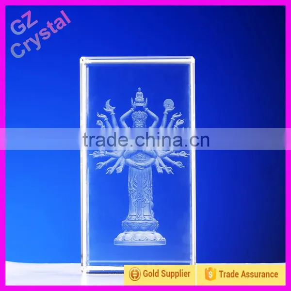 Glass 3d Laser Engraving Cut Christmas Gift Crystal Cube photo-3
