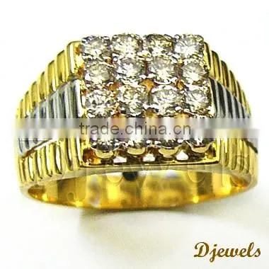 Diamond Gold Wedding Rings, Gents Diamond Rings, Diamond Jewelry photo-2