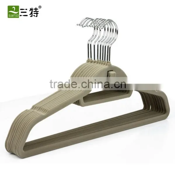 Factory Wholesale Eco-friendly Velvet Coat Hangers photo-2