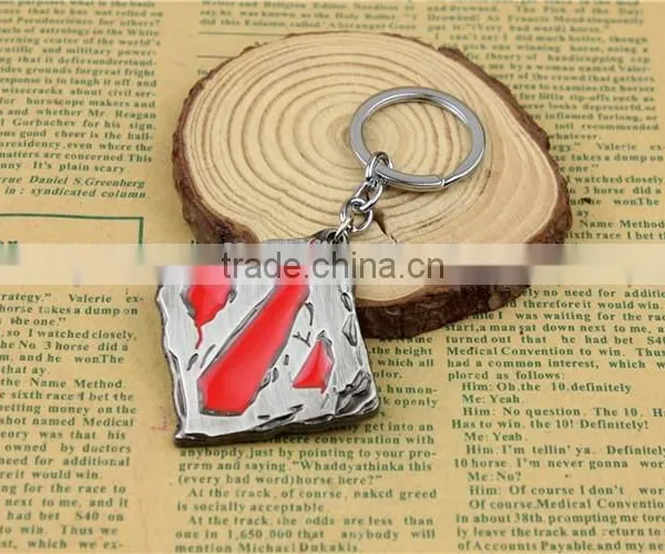 Popular Dota PC Game Keychain Alloy Bright Color Metal Keychain Dota 2 Keychain photo-3