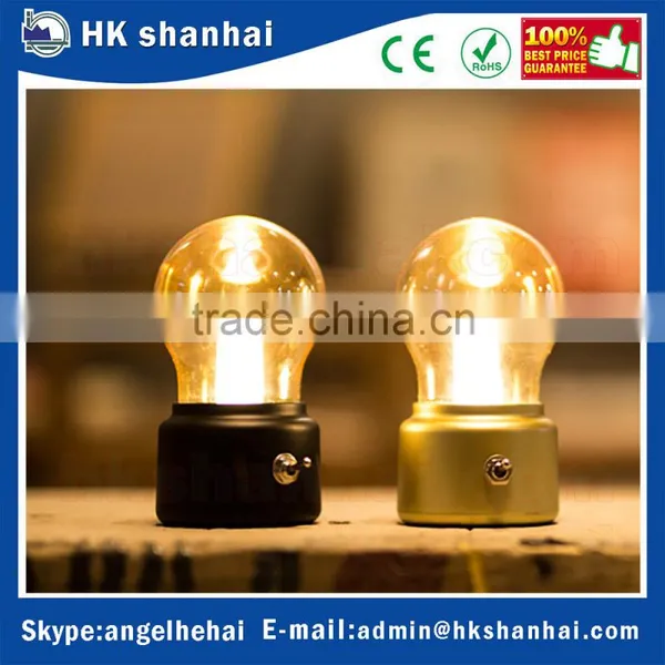 New Product Cheap Metal Lever Switch Bulb Lamp USB Night Light Button Switch 0.3W Minimalist Glass Night Light Bulb Lamp photo-3