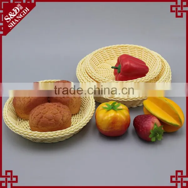 Set of 5 Design Eco-friendly Plastic Wicker Woven Fruit Bread Basket Mini Baskets Wholesale photo-5