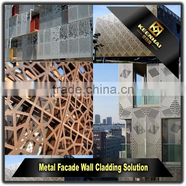 Decorative Hollow Powder Coated Exterior Modern Building Aluminium Facade photo-4