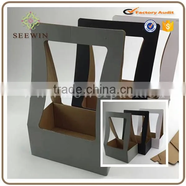 Gift Packing Usage Brown Kraft Paper Bag and Flower Pot Price photo-2