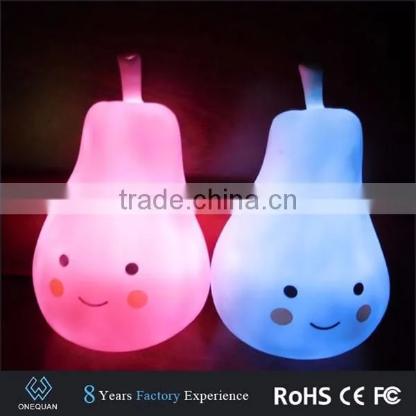 Novelty Creative Mini Pear Shape Kids Bedside Night Lamp photo-4
