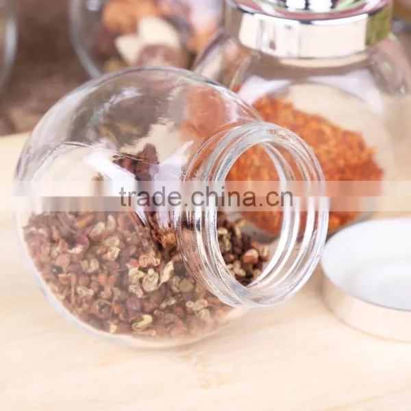 6oz Eco-friendly Cheap Clear Glass Spice Jar With Screw Top Lid photo-5