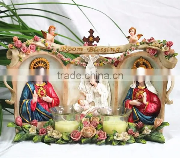 Catholic Religious Blessing Room Statue Church Votive Candle Holders photo-2