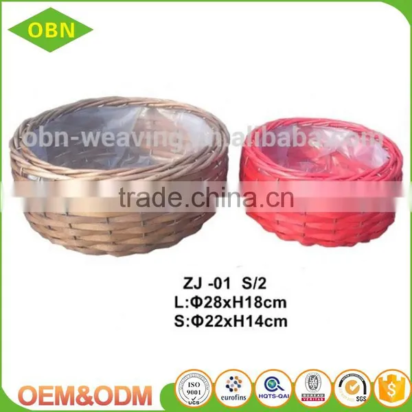 Wholesale High Quality Colorful Decorative Garden Handmade Wicker Basket Flower Pot photo-3