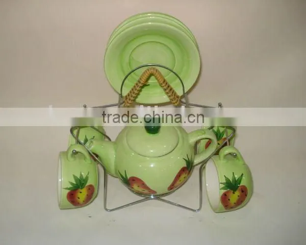 Colourful Porcelain Tea Set