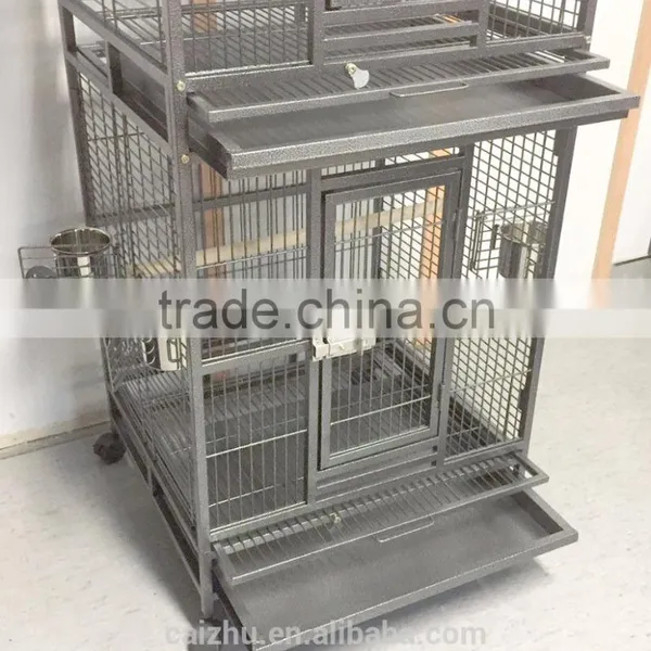 190cm Twin Double Parrot Aviary Bird Cage With Play Roof Top Ladder photo-5