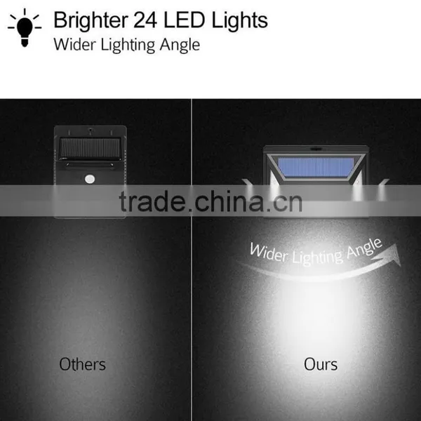 24 LED Solar Motion Sensor Light With 5 LEDs Both Side, 120 Degree Wide Angle Motion Sensor, Outdoor Wall Lights for Patio photo-3
