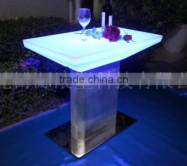 Led Plastic Children Chair/colorful Led Bar Table/aluminium Stand Led Table photo-3