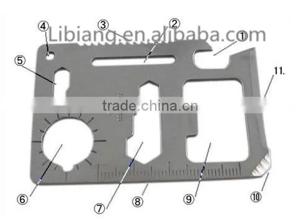 Wholesale Stainless Steel Emergency Survival Multifunction Credit Card Knife photo-2