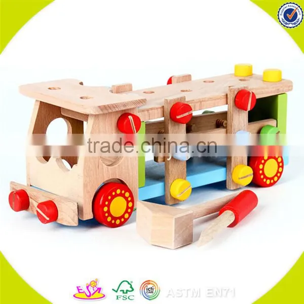 2017 Wholesale Baby Wooden Screw Toy Fashion Kids Wooden Screw Toy Popular Children Wooden Screw Toy W03C024 photo-4
