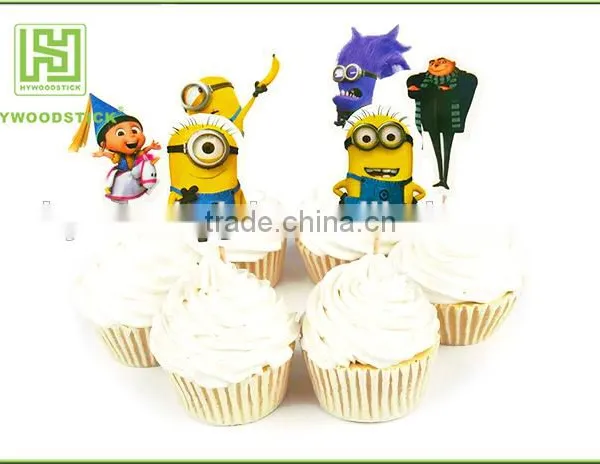 Holiday Chocolate Cake Decoration Toppers Christmas Cupcake Picks In CMYK Colors photo-6