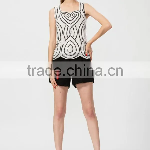 Bodycorn Sequin Halter Sleeveless Lady Tunic Top photo-3