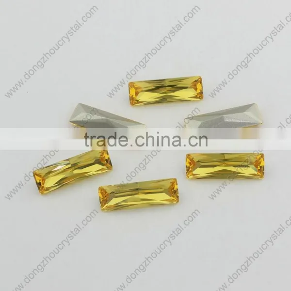 Hot Sale Rectangle Cushion Cut Loose Light Topaz Crystal Stone photo-2
