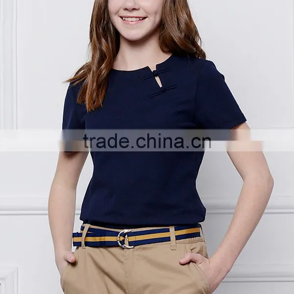 2017 New England College Wind Early Summer Light Blue Short Sleeved T-shirt School Girl Custom T-shirt photo-2
