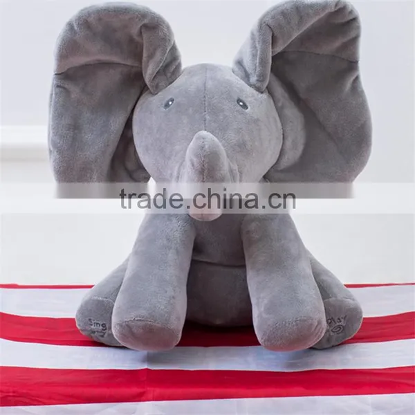 Wholesale Baby Soothing Toys Soft Plush Music Sining Animal Rabbit and Elephant Toy photo-4
