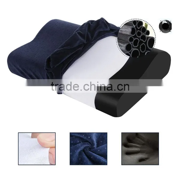 TP0020 Confortable Protect Waist and Vertebra Bamboo Charcoal Sleeping Pillow photo-2