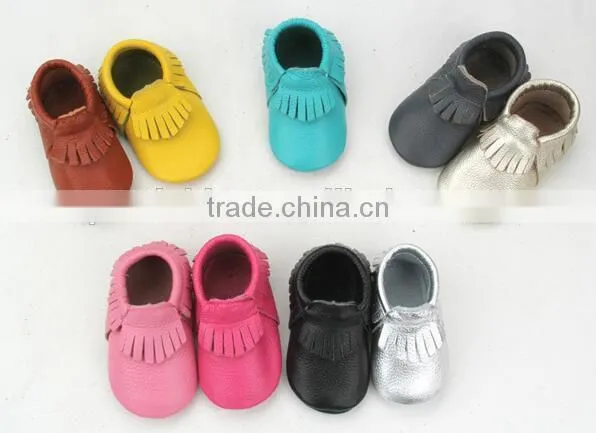 Wholesale Genuine Leather Shoes Baby Moccasins With Tassels photo-3