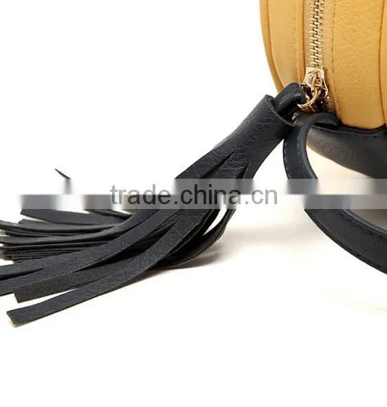 Zm35602a Fashion Girls Round Zipper Tassel Bag Small Crossbody Bags photo-6