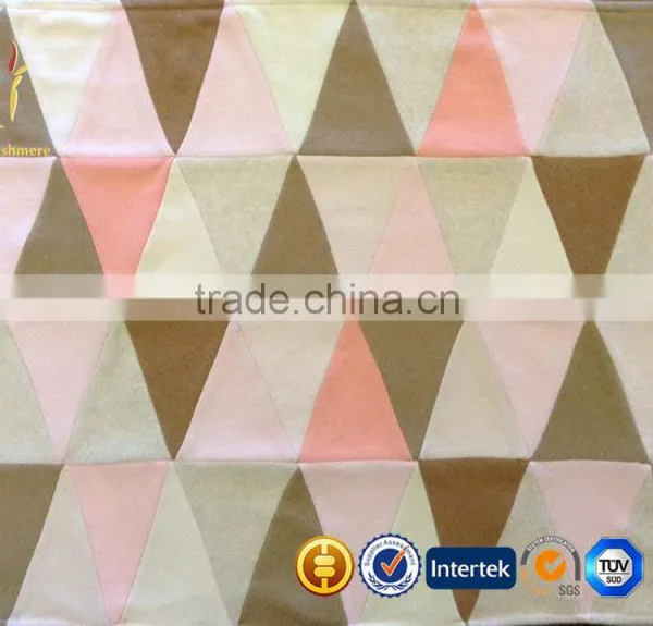 Pink Beige Triangle Baby Cashmere Security Blanket photo-3
