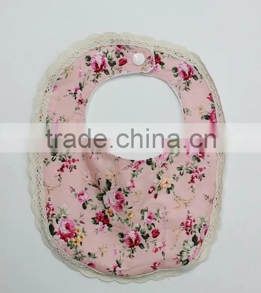 Popurlar Sale Cute Child Wear Organic Cotton Clothing Roundness Floral Baby Bibs