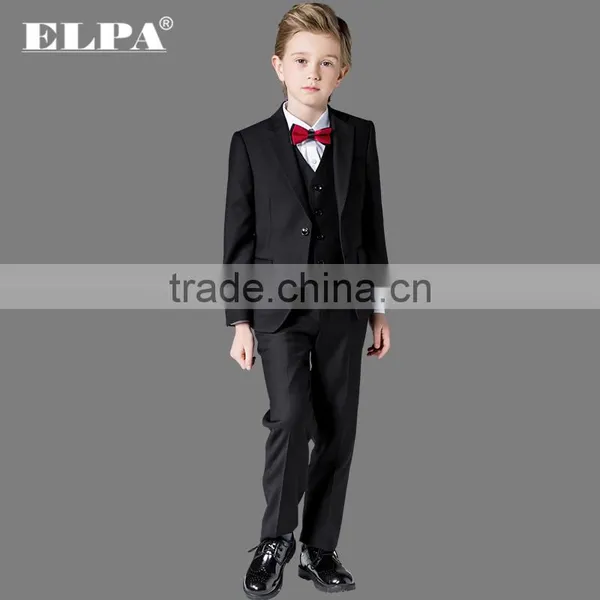 ELPA NXB0083 British Style Slim Black Fancy 3 Piece Designer Kids Boys Suits photo-3