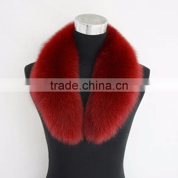Myfur Women Cotton Padded Coat Dyed Blue Fox Fur Collar in Grey Color photo-6