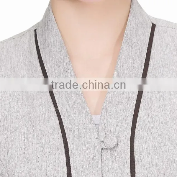 Best Price Custom Fashionable Perfect Fit Hotel Housekeeping Uniforms Wholesale photo-5