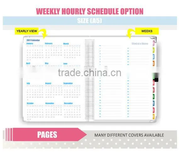 Greyboard Cover Spiral Planner Custom, Personal Diary Planner With Gold Corner photo-2