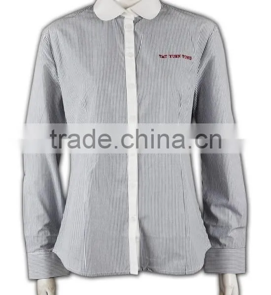 100% Cotton Design China Made Business Design White and Grey Flannel Shirt Mens photo-2