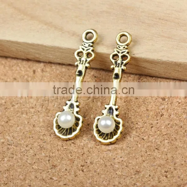 Glass Pearl Zinc Alloy Pendants Pearl Gift Set Cage Pendants for Pearls Oyster With Pearl photo-2