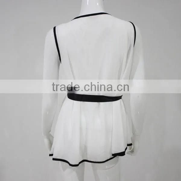 Fashion Sleeveless Half Sleeve Blouse for Women photo-3