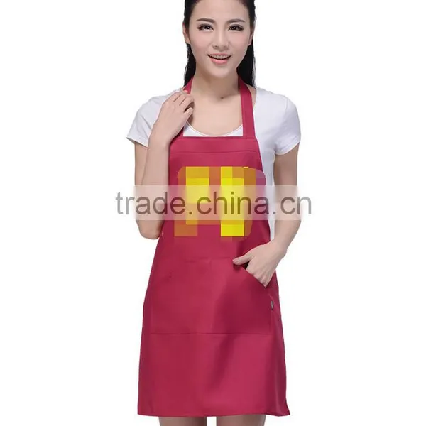 Custom Aprons Korean Solid Color Home Aprons Brown Advertising Apron Custom Printed LOGO photo-6
