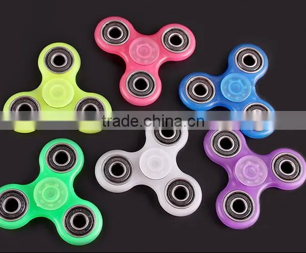 Fingertip Gyro Luminous Plate Finger Gyro Three Leaf Glowing Fingertip Spiral Adult Children Fluorescent Finger Helix photo-6