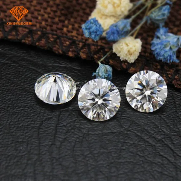 EF Pure White 3 Carat Loose Moissanite Round Cut Lab Created Diamonds